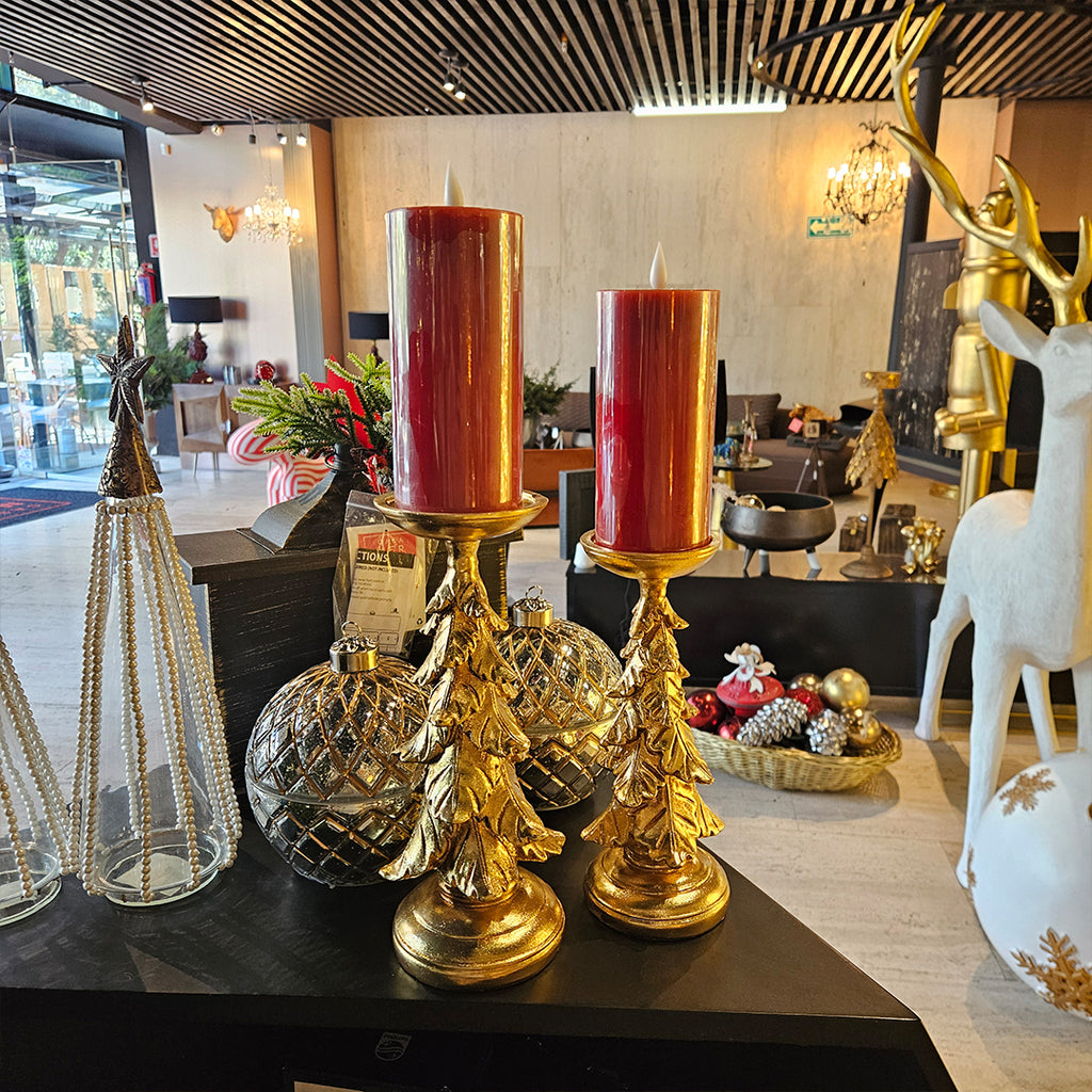 VELA AROMATIZANTE ELECTRICA ROJA ON-OFF 7x15cm Rojo 1U/U