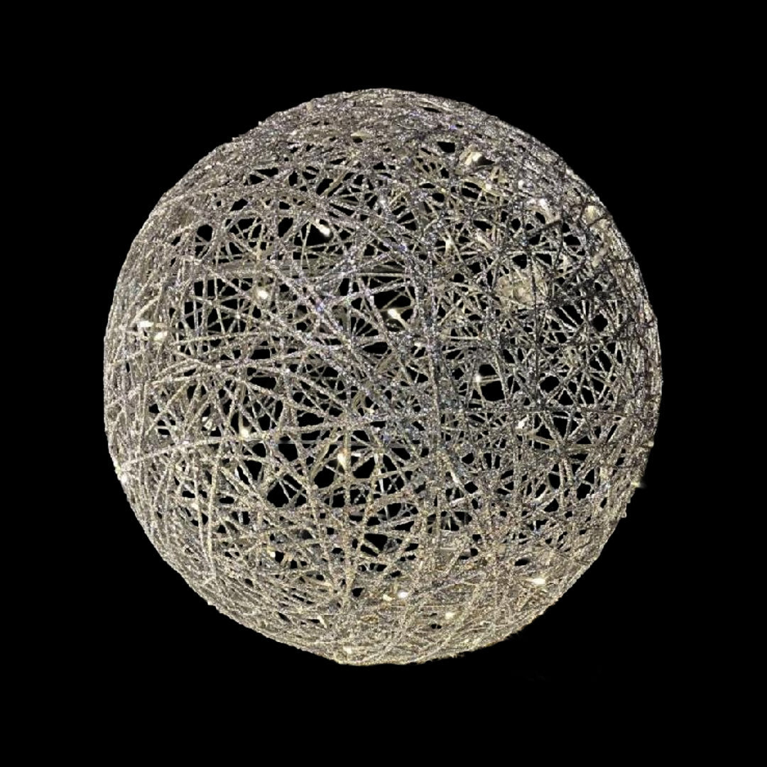 ESFERA DE LUZ PLATEADA 30cm w/30lights