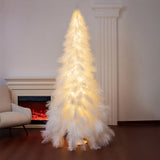 ARBOL BLANCO 210cmCON LUCES LED EN EL TRONCO?368 warmwhite lights GS IP 44 adaptor 24V6W