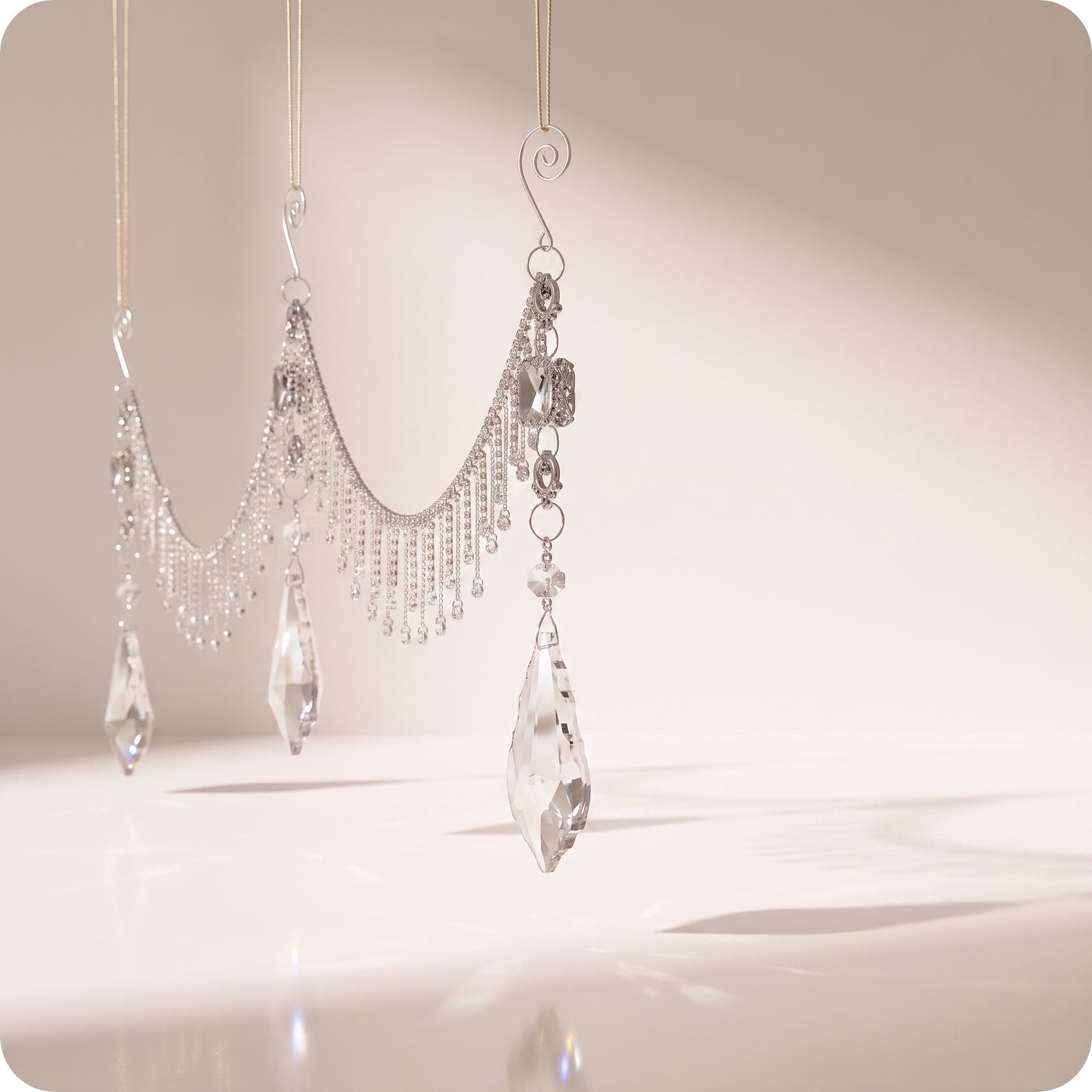 Guirnalda colgante de cristal