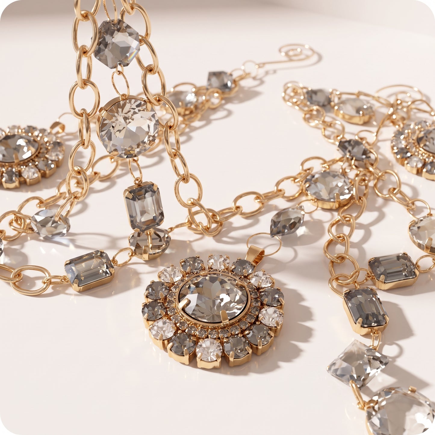 Guirnalda colgante con joyas