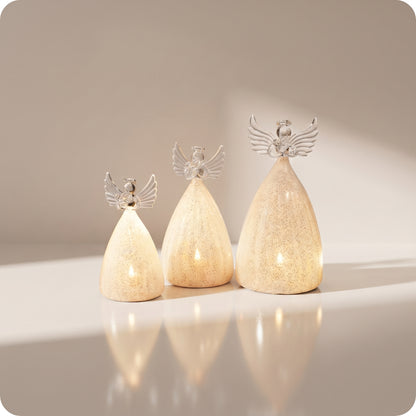 Set de 3 ángeles con luz