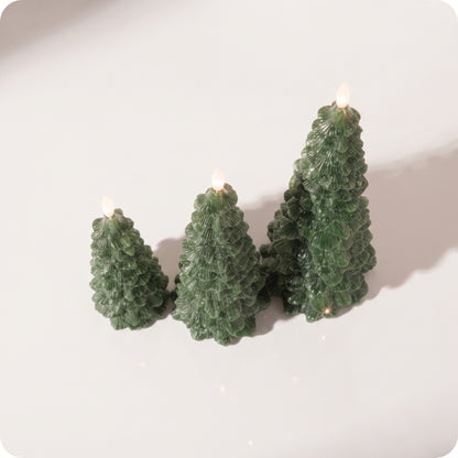 Set de 3 velas de árbol