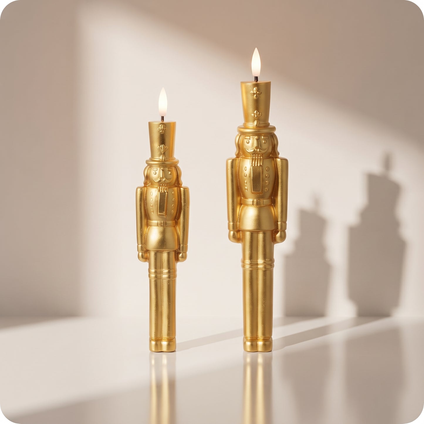 Set de velas de Nutcrackers doradas