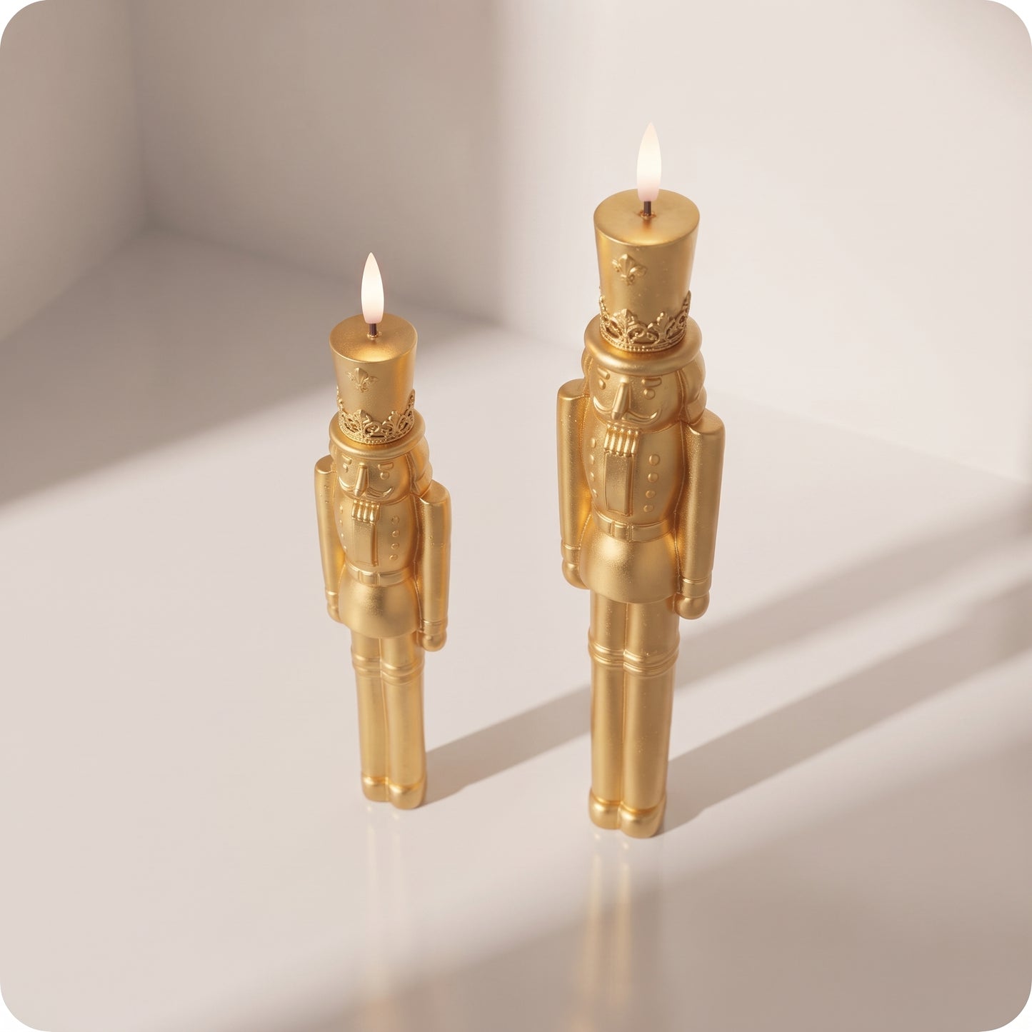Set de velas de Nutcrackers doradas