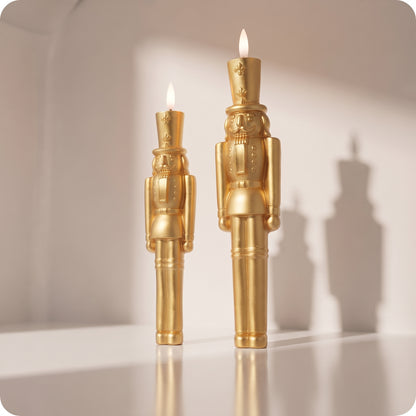 Set de velas de Nutcrackers doradas