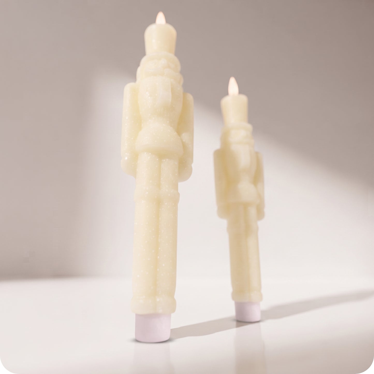 Set de velas de Nutcrackers blancas