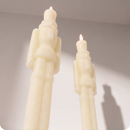 Set de velas de Nutcrackers blancas