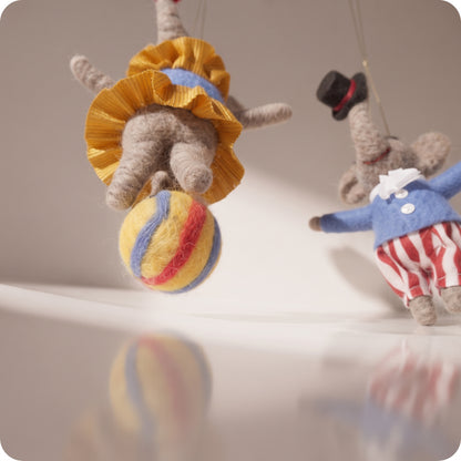 Set de 2 esferas de elefantes de circo