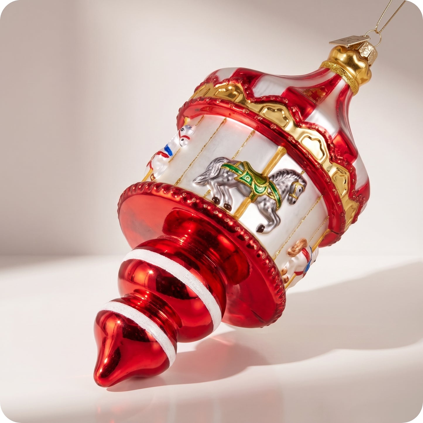Esfera de carrusel en gota de vidrio