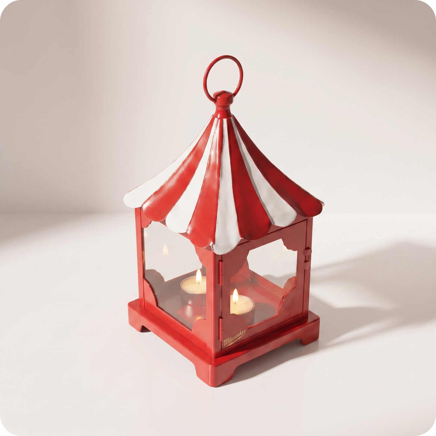 Lantern roja tipo carpa de circo