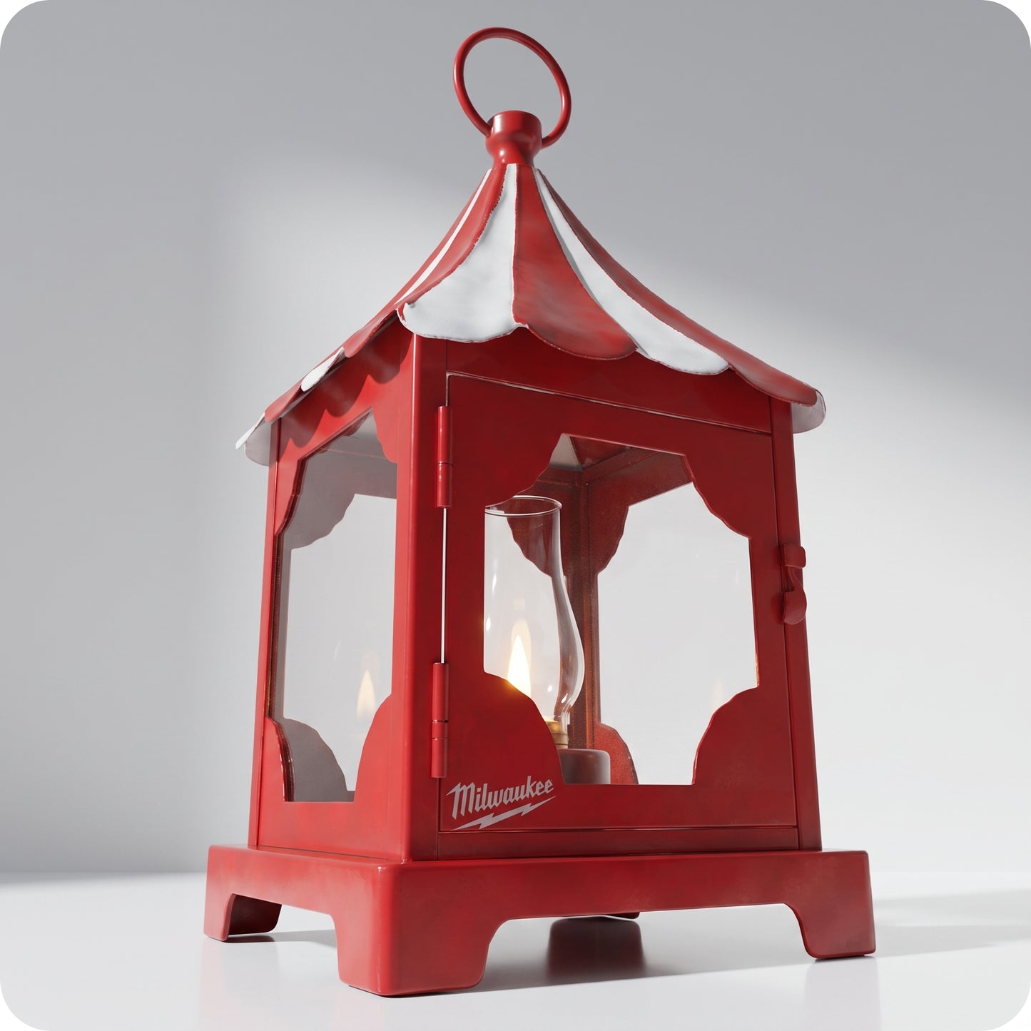 Lantern roja tipo carpa de circo