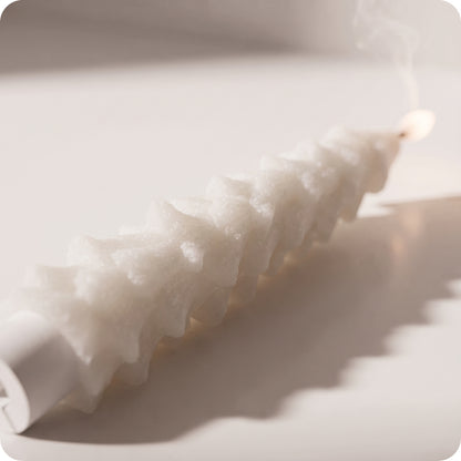 Set de 2 velas de árbol blancas