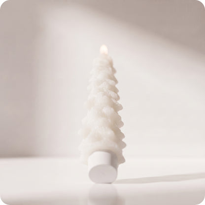 Set de 2 velas de árbol blancas