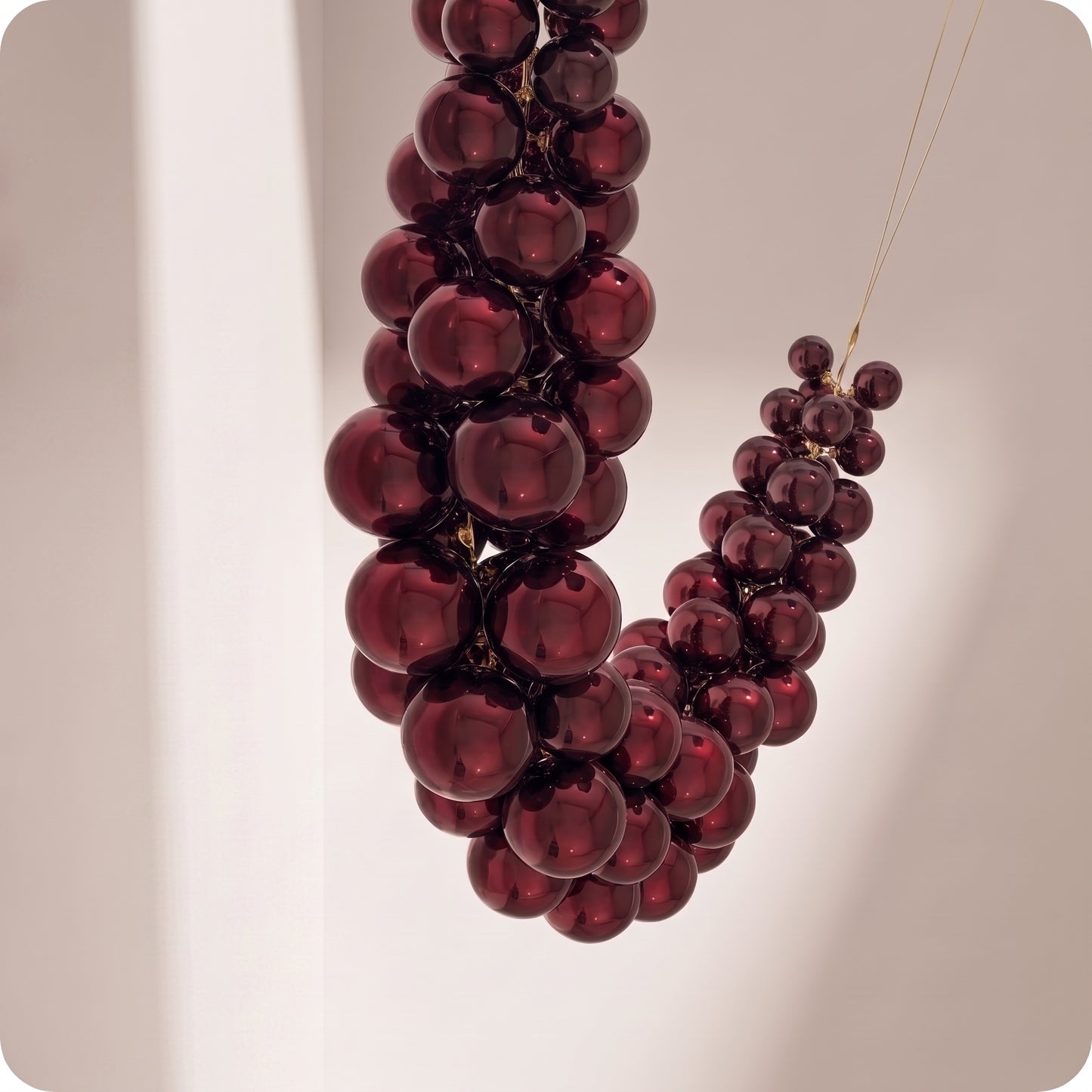 Guirnalda de burbujas color burgundy