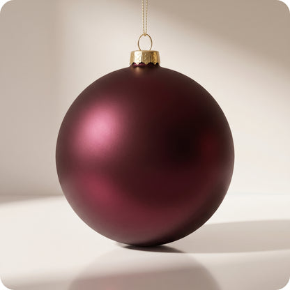 Esfera tipo metalica burgundy lisa 20, 30 y 50 cm