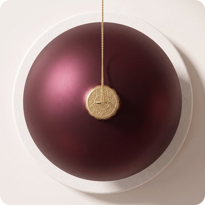Esfera tipo metalica burgundy lisa 20, 30 y 50 cm