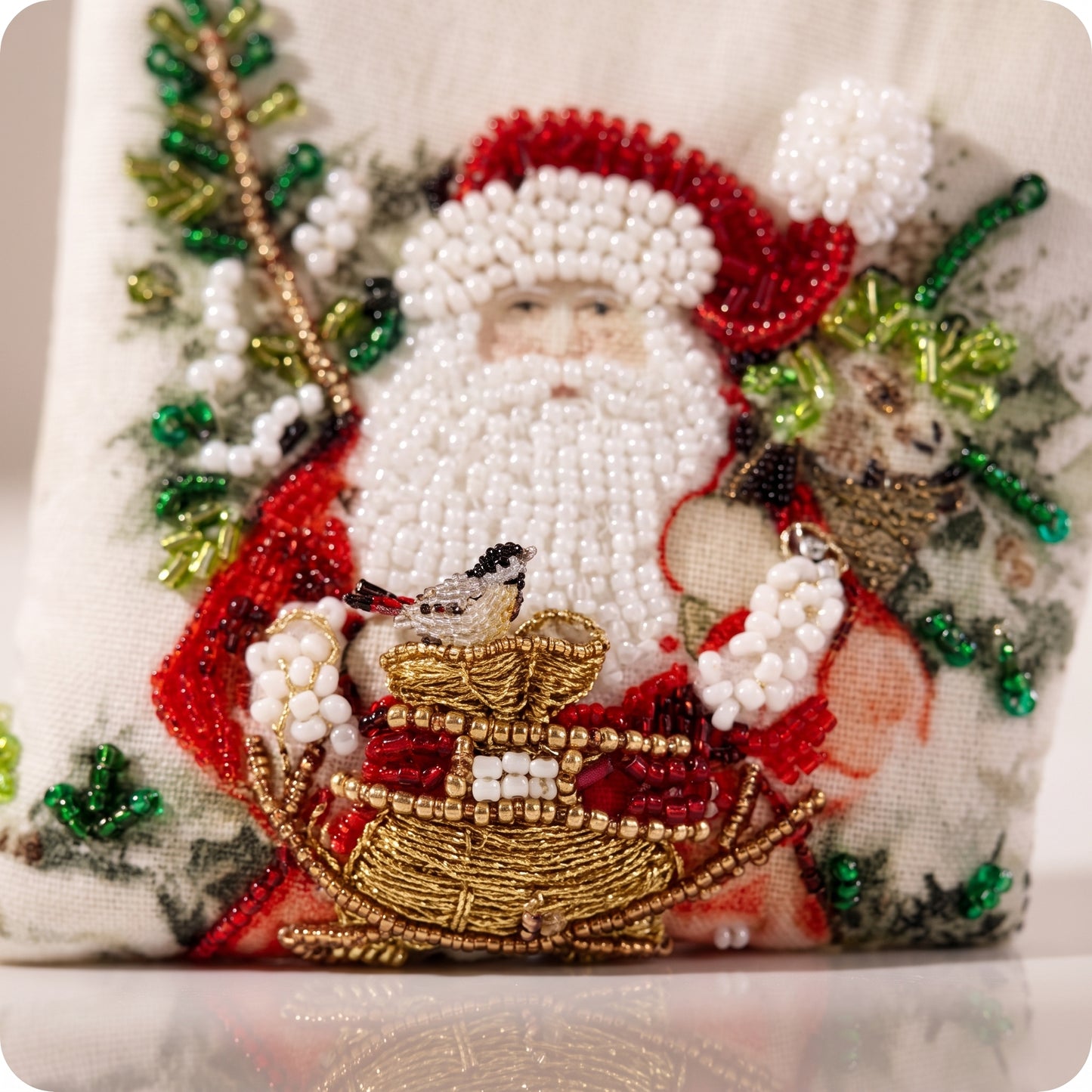 Bota de algodón con crema de Papá Noel