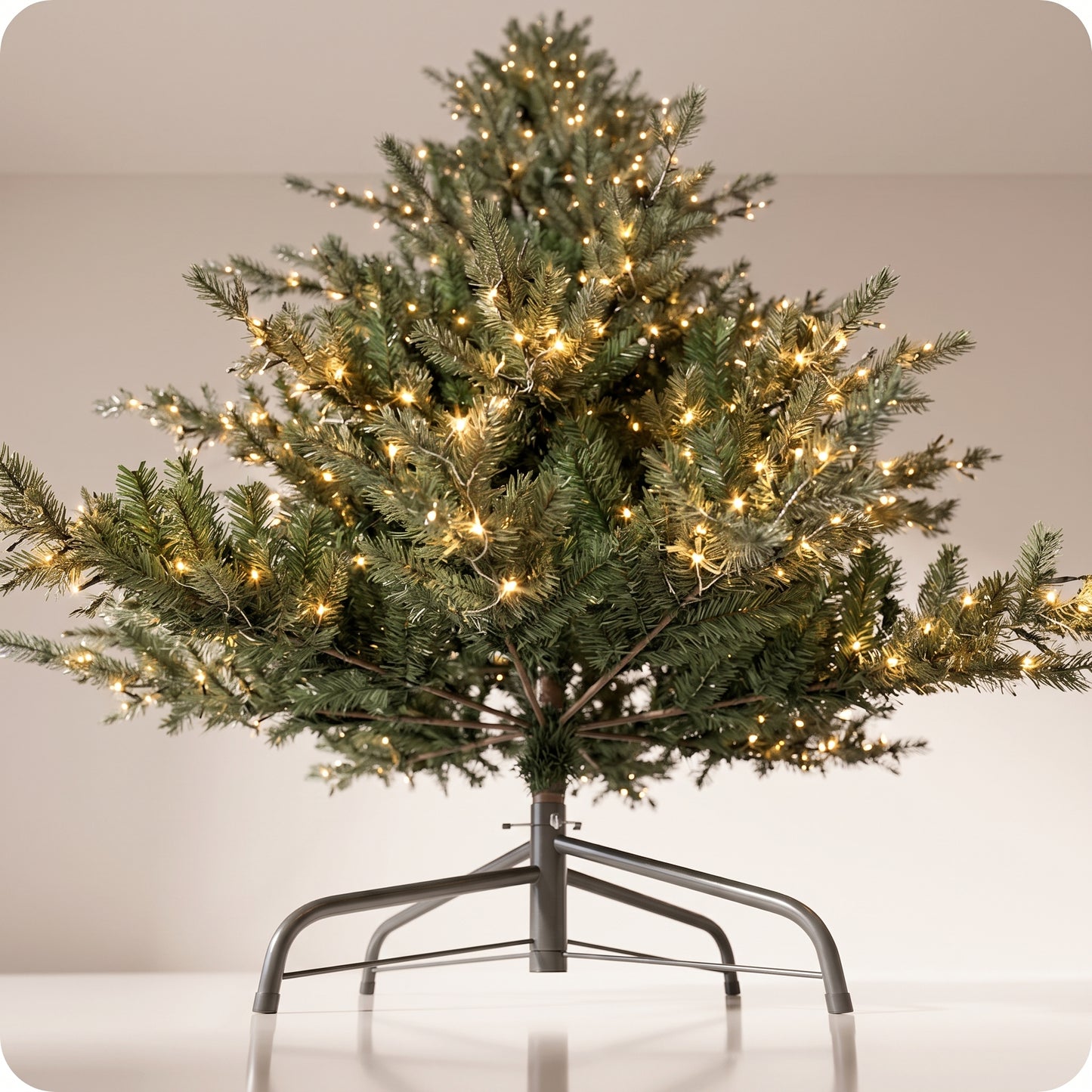 Árbol verde strahorn fir con luz led