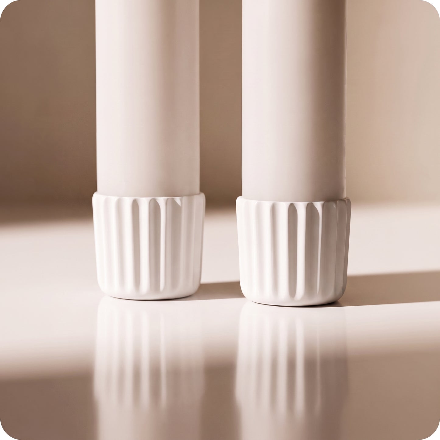 Set de velas lápiz blancas