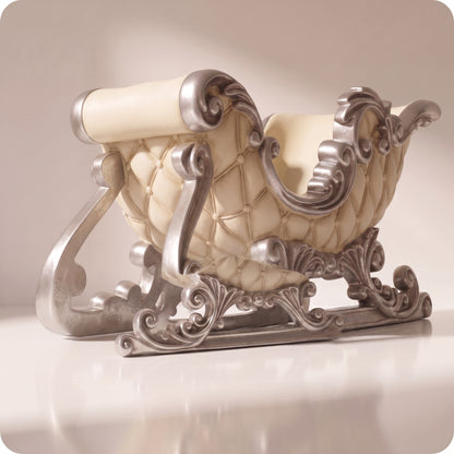 Trineo elegante plateado con blanco