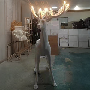 REINDEER BLANCO CON LUZ LED H130cm