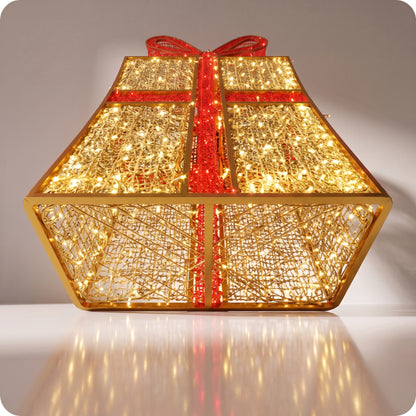 Regalo navideño gigante de silicón y metal con luz led calida