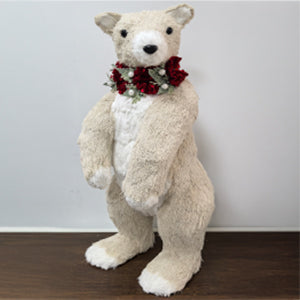 OSO PERLA CON BUFANDA ROJA 79 CM