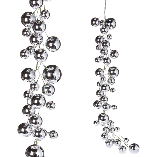 GUIA DE ESFERAS PLATA CHICAS 122 CM