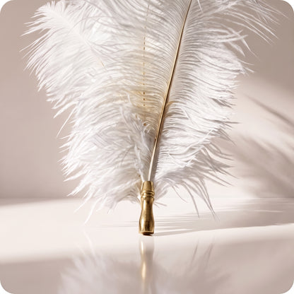 Vara de plumas blancas