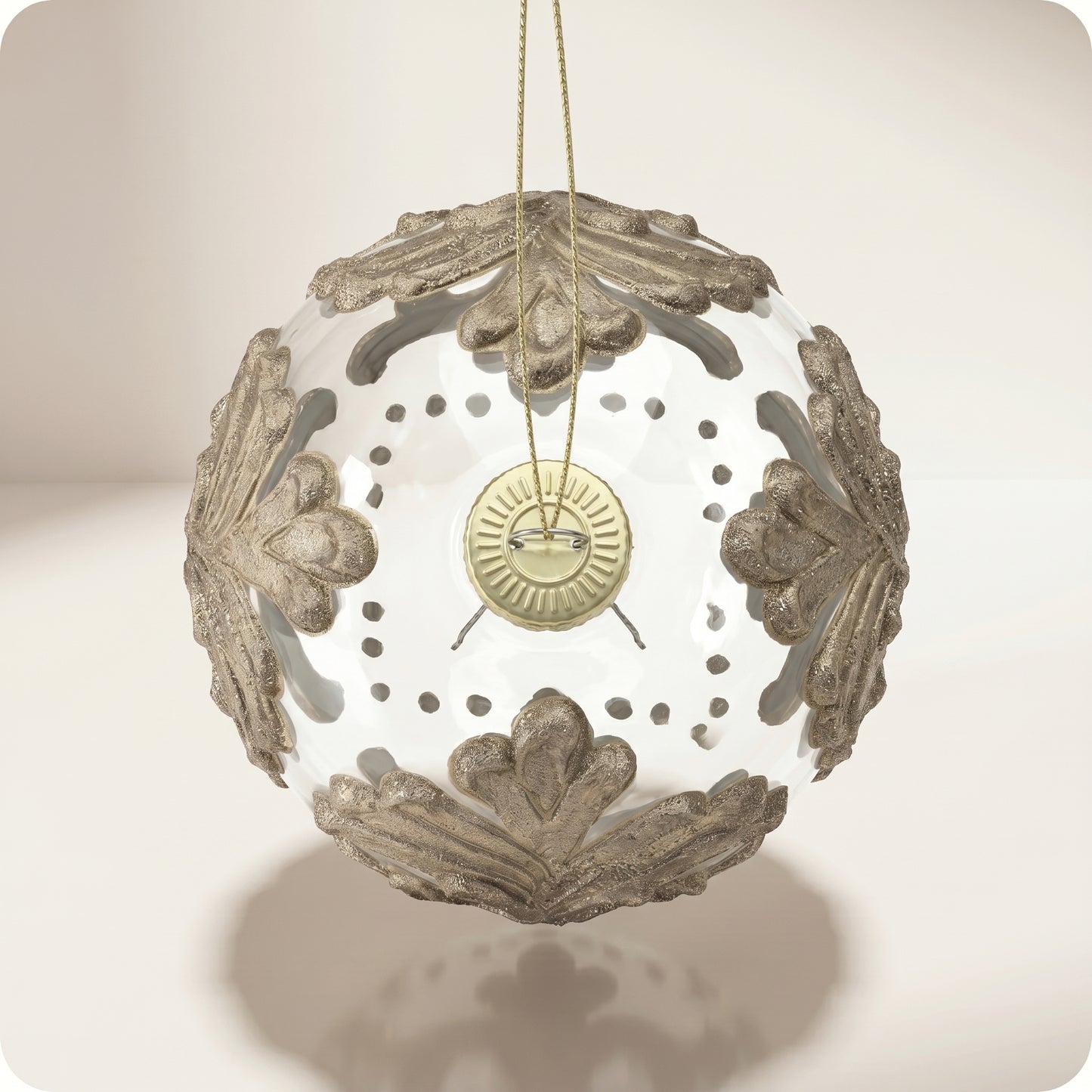 Esfera de vidrio con resina acanthus leaf