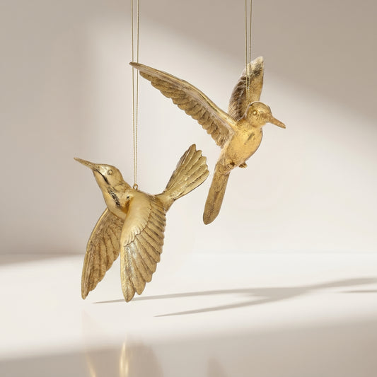 Adorno de colibrí de resina 2/ast