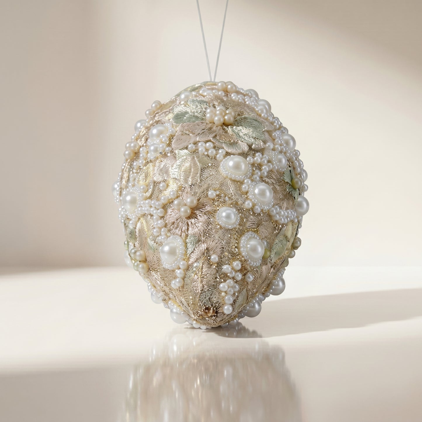 Esfera de perlas brillantes embragadas