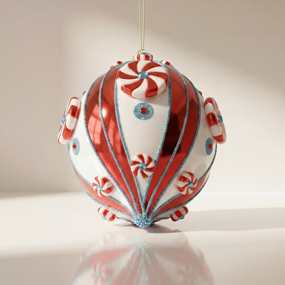 Adorno de vidrio con forma de menta para el remate