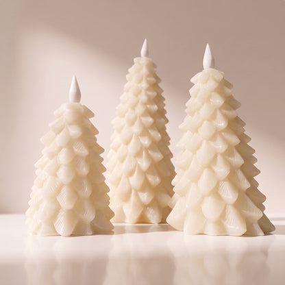 Vela aromatizantes tipo árbol con luz led blanca