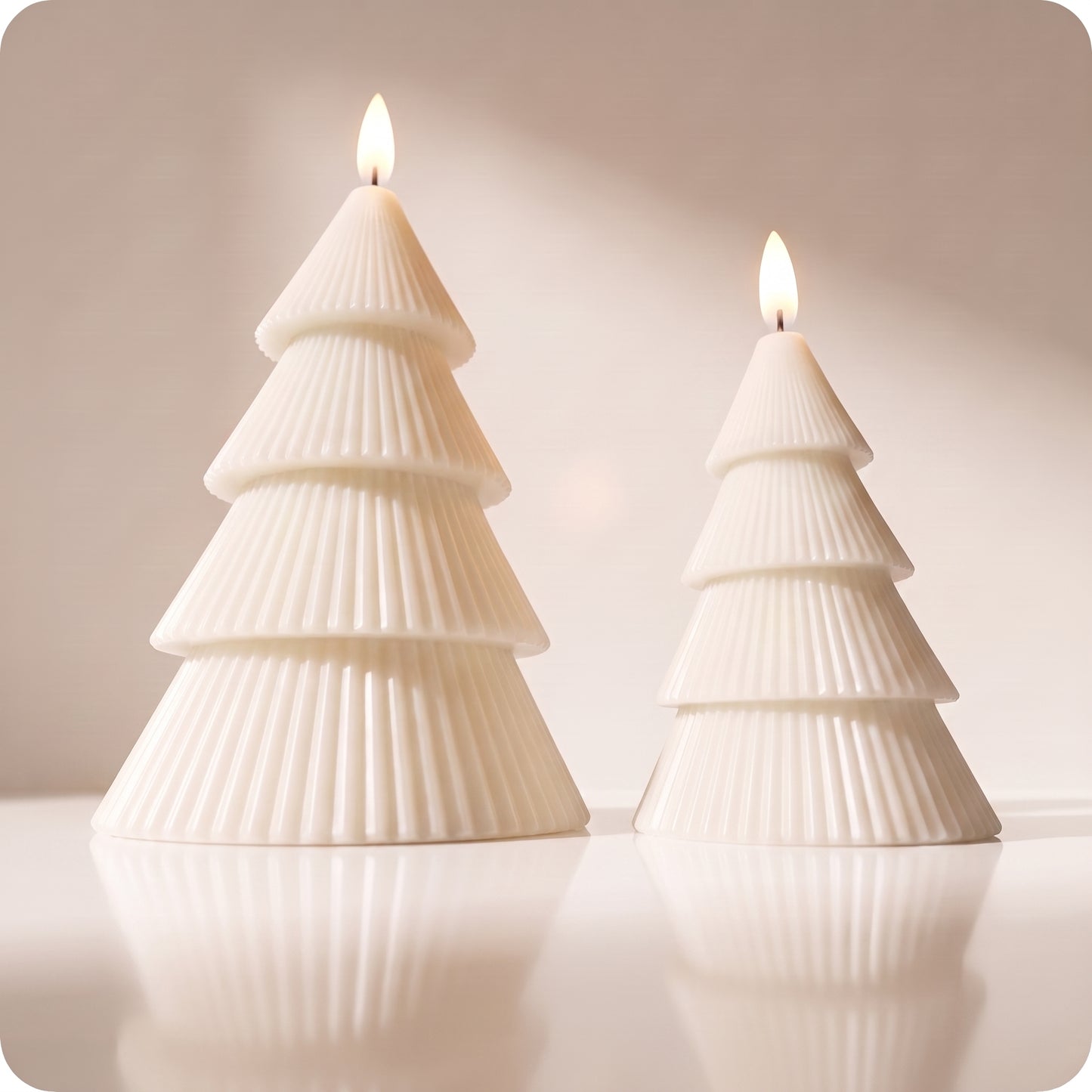 Vela aromatizantes tipo árbol cono con luz led blanca