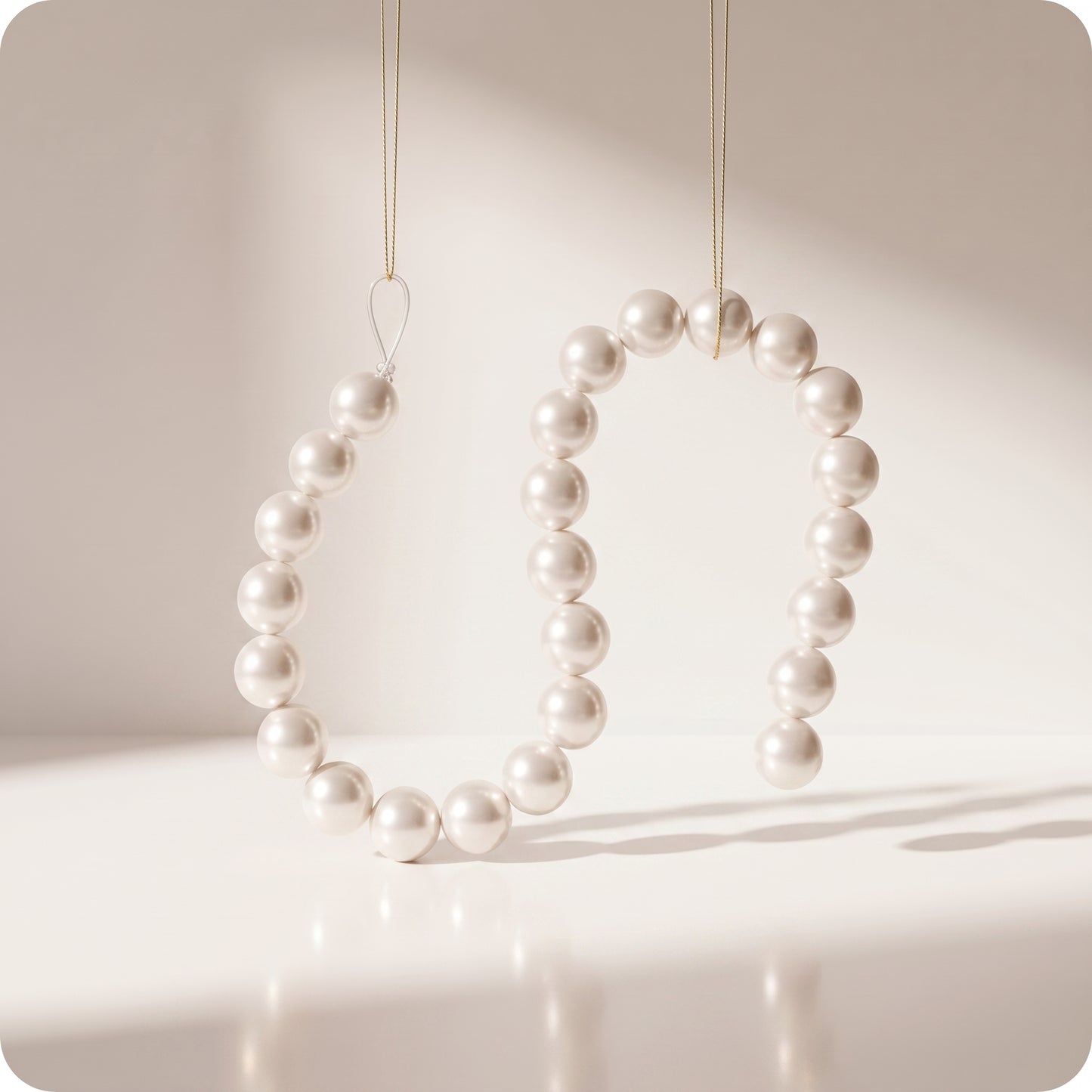 Guirnalda de perla x26 blanco
