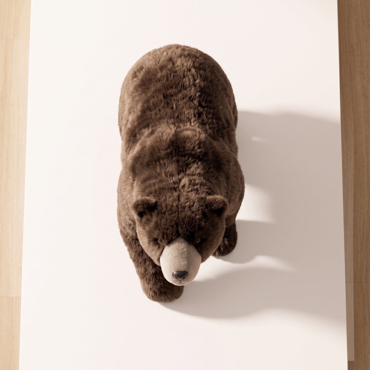 Oso de peluche sintético marrón para pasear
