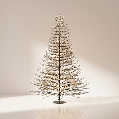 Árbol negro de puntos negro con luz calida 300 cm