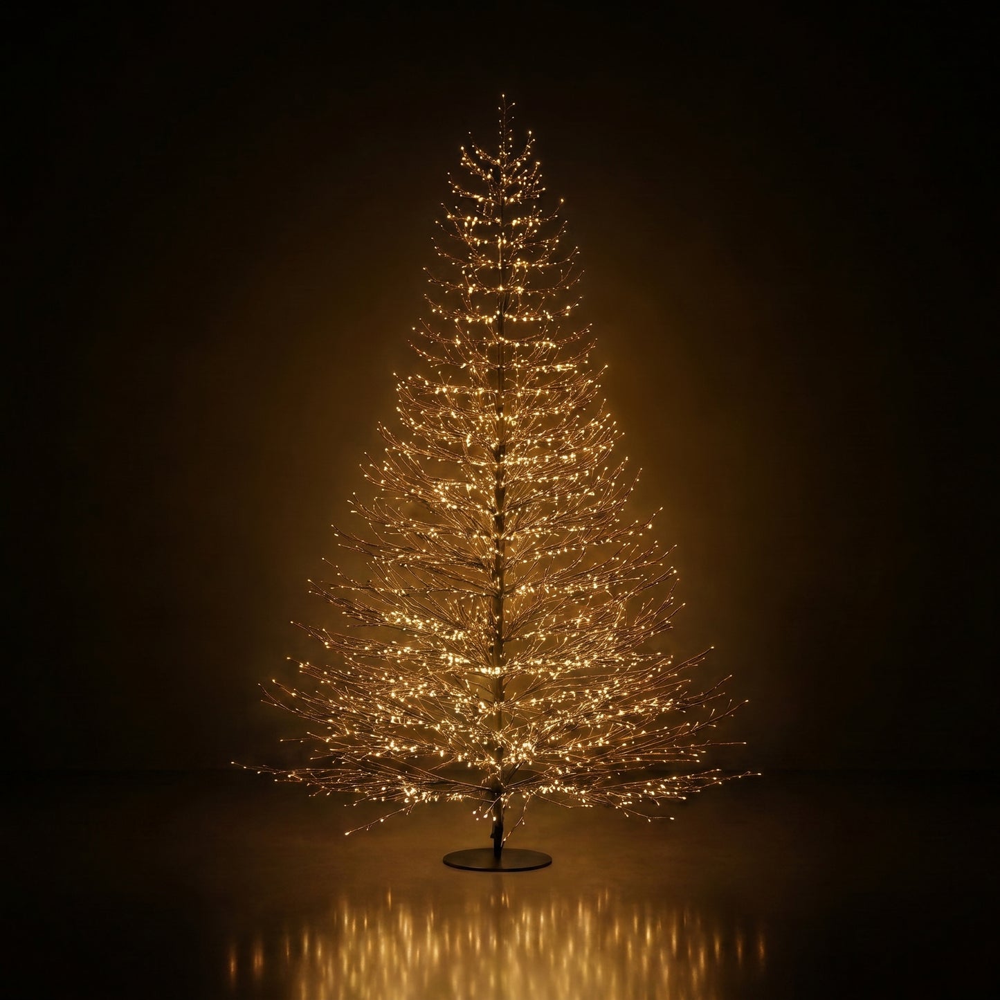 Árbol negro de puntos negro con luz calida 300 cm