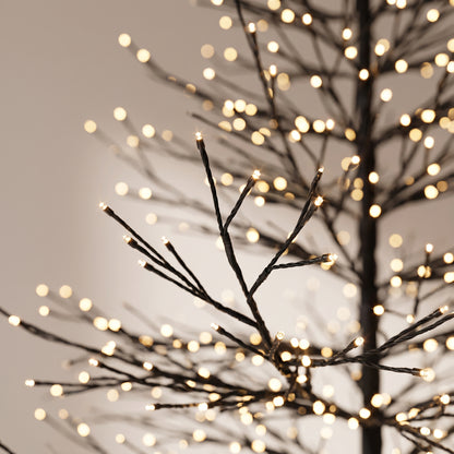 Árbol negro de puntos negro con luz calida 300 cm
